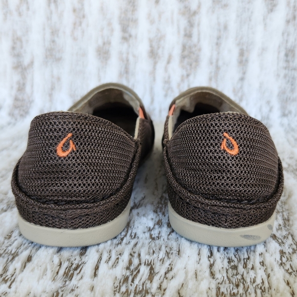 OluKai "Waialua Mesh" Slip On Casual Beach Summer Shoe Brown, Women's Size 7 - Picture 3 of 10